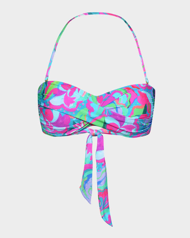 Swirltopia Twist Bandeau Bikini Top